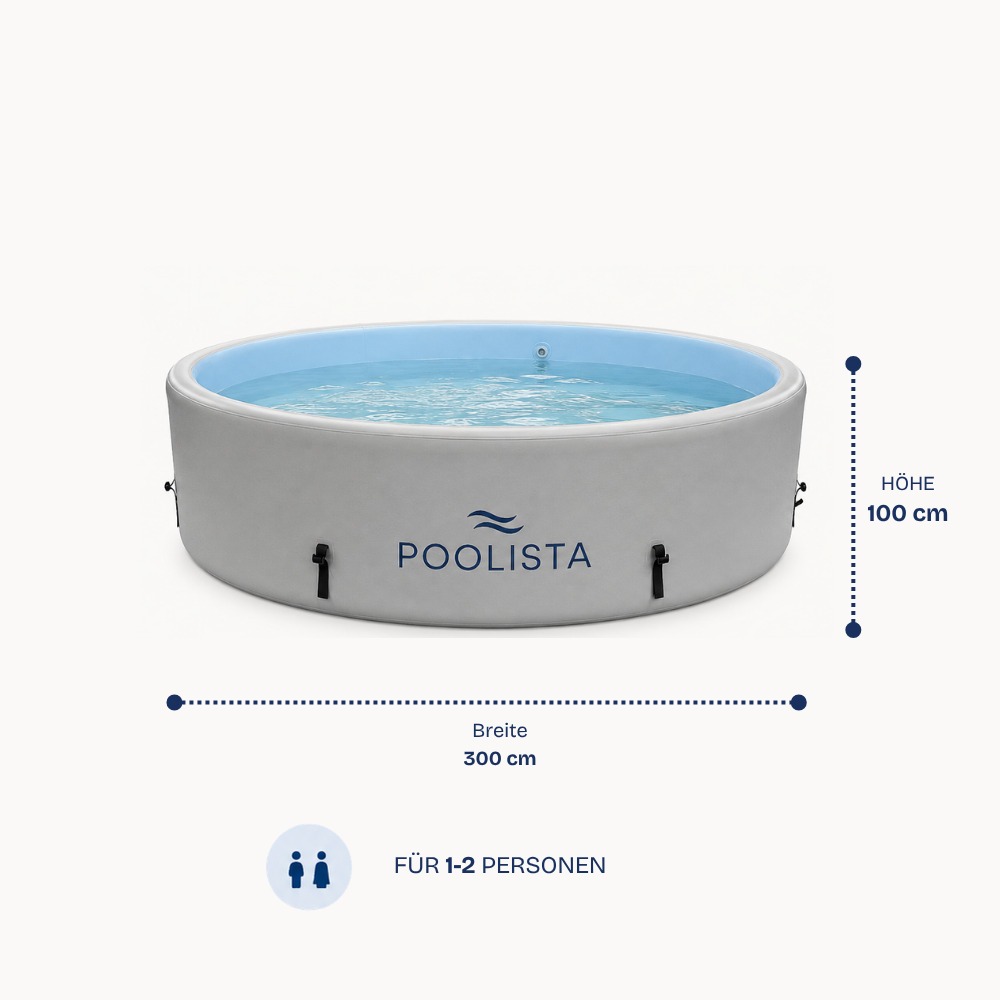 POOLISTA Compact Set</br>Aufblasbarer Drop-Stitch Pool – rund Ø 300 x 100 cm