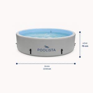 POOLISTA Small</br>Aufblasbarer Drop-Stitch Pool – rund Ø 220 x 75 cm – Bild 1
